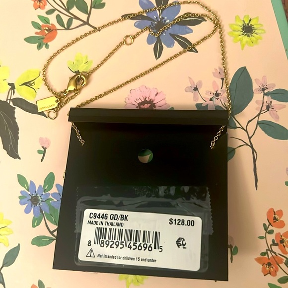 ⚜️🖤⚜️Coach Signature Enamel Necklace - Picture 8 of 12